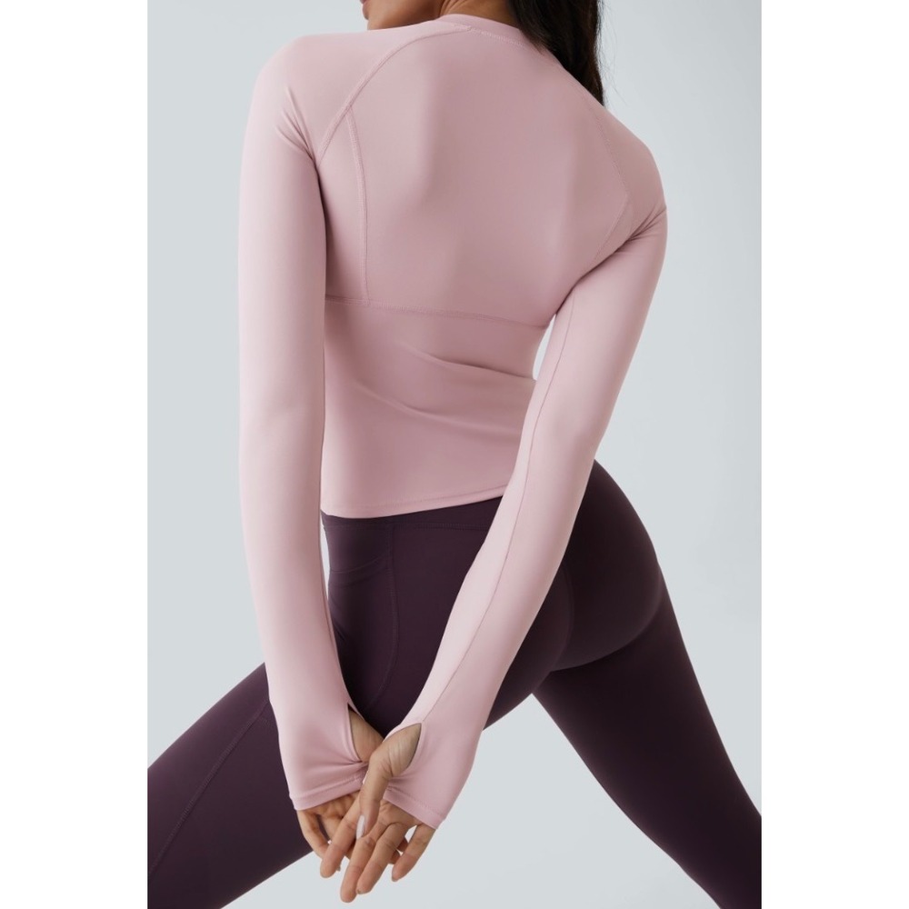 Halara XL Long Sleeve Cropped Activewear Top in Pale Lilac -‎ XL
